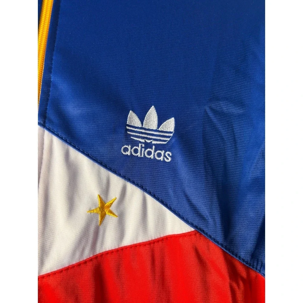 Adidas Philippines Track Jacket Blue Red White Volleyball Full Zip Mens xLarge